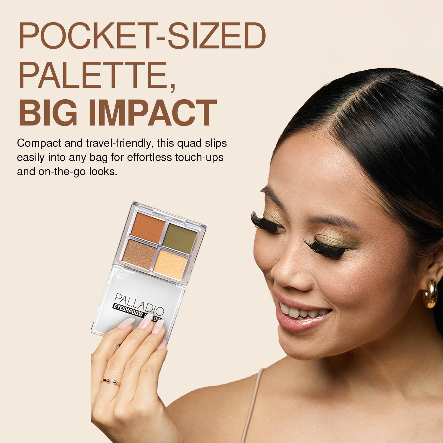 Palette Palladio Quad ombre caramel creme pour transitions douces et naturelles.