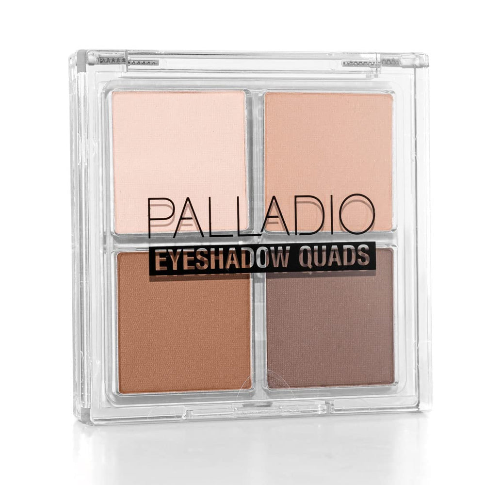 Palette Palladio Quad ombre taupe matte pour un regard naturel et velouté.