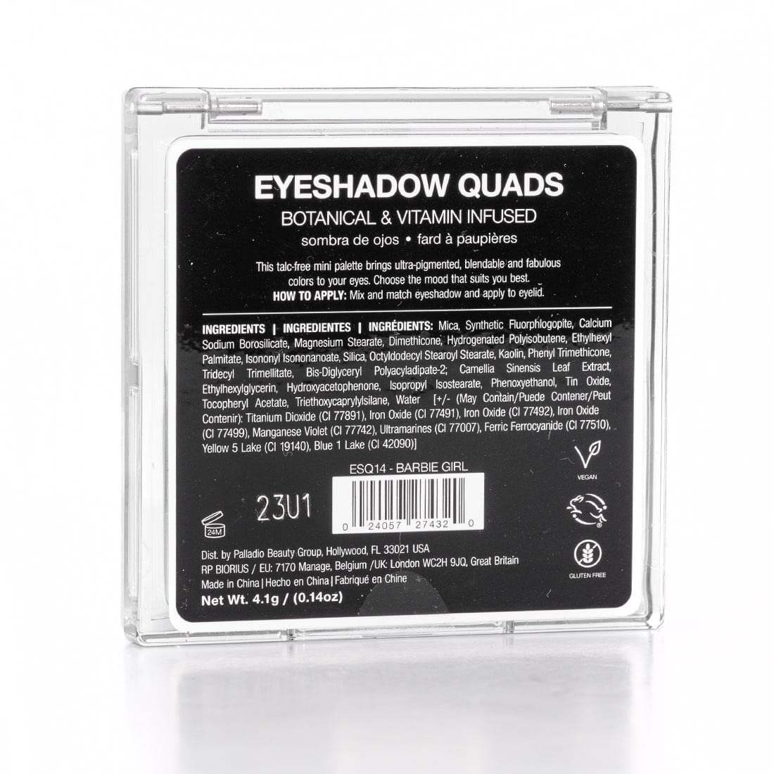 Palladio Eyeshadow Quad – tenue jour et nuit prête en gestes simples