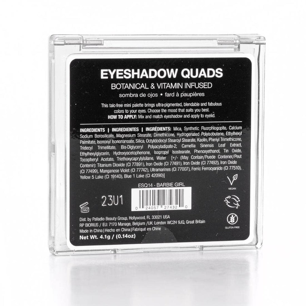 Palladio Eyeshadow Quad – tenue jour et nuit prête en gestes simples