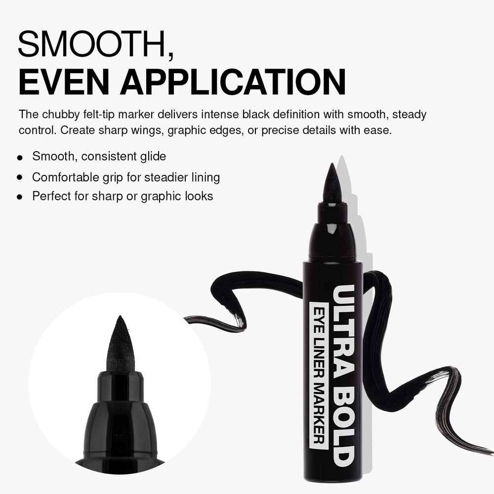 Palladio stylo delineateur extrême audace carbon noir sèche rapidement pour un look net.