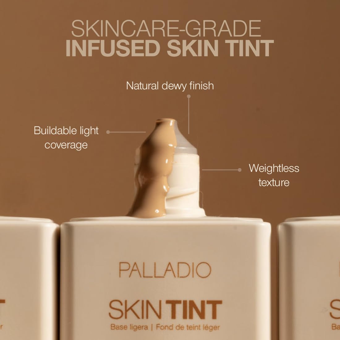 Palladio Teint peau – application avec les doigts, glisse facile et couvrance légère.