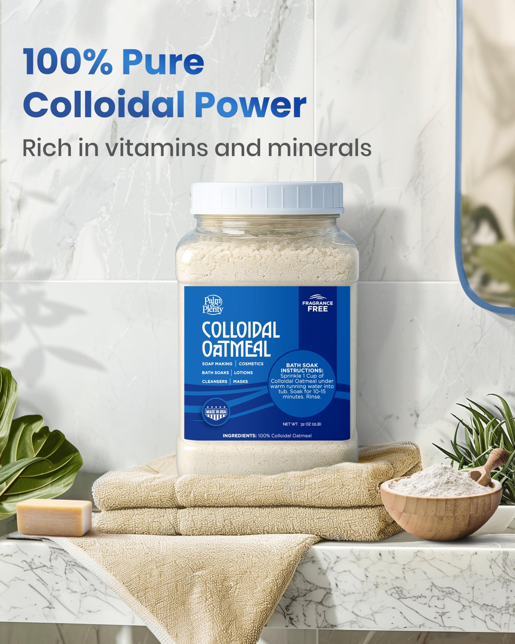 Palm and Plenty soin peau sensible avoine colloïdale pour routine quotidienne