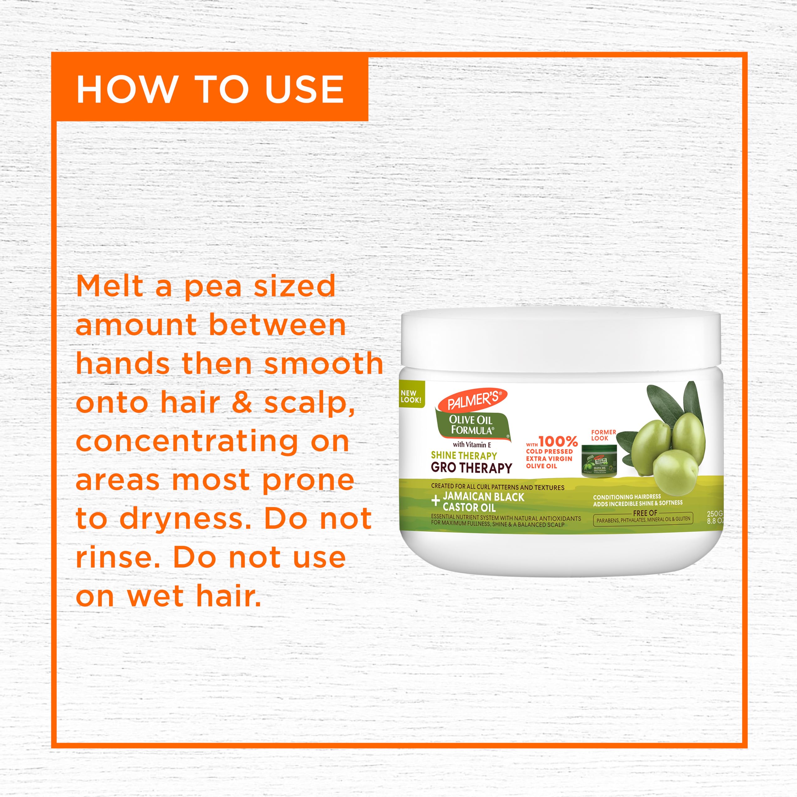 Palmer's Huile d'olive – Anti-frisottis pour cheveux disciplinés.