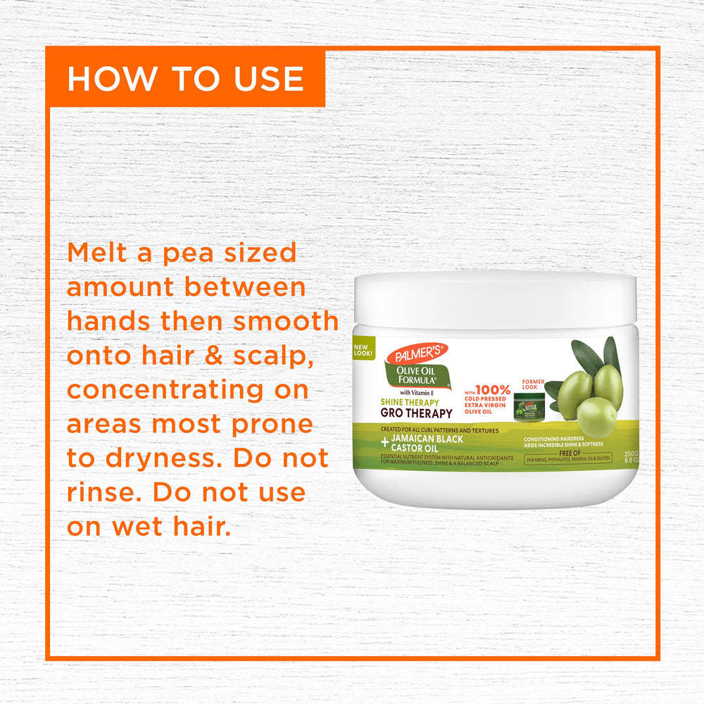 Palmer's Huile d'olive – Anti-frisottis pour cheveux disciplinés.