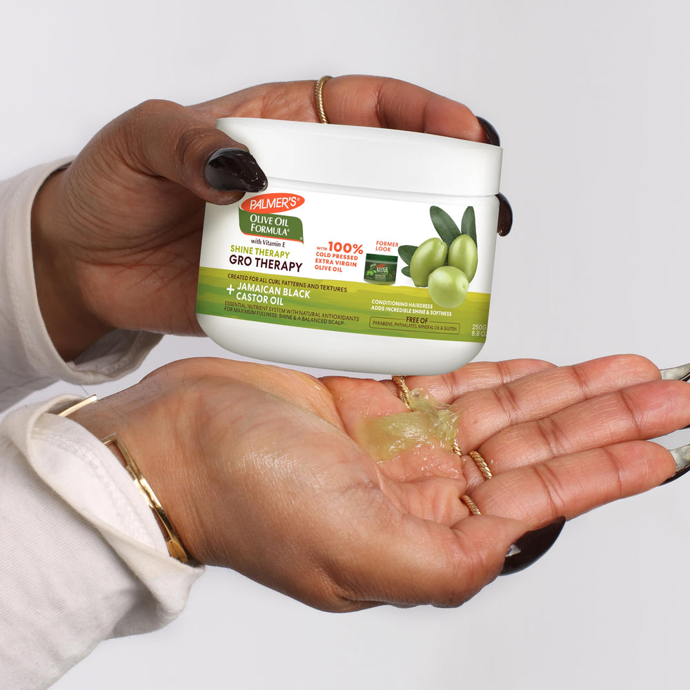 Palmer's Huile d'olive – Ricin noir jamaïcain dans la formule.