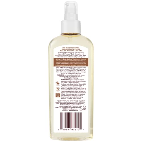 Palmer's huile coco Formule Corps – pompe ergonomique pour une application précise.