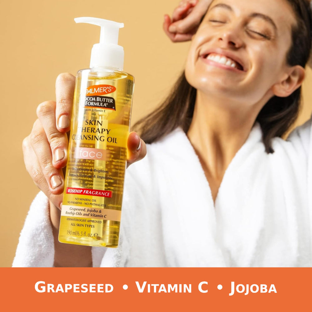 Palmer's Huile Nettoyante Visage – vitamine C et argan pour clarifier et hydrater.