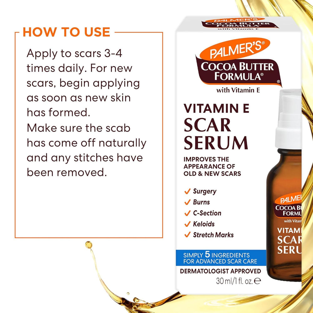 Palmer's Sérum Cicatrices – emballage compact et pratique.