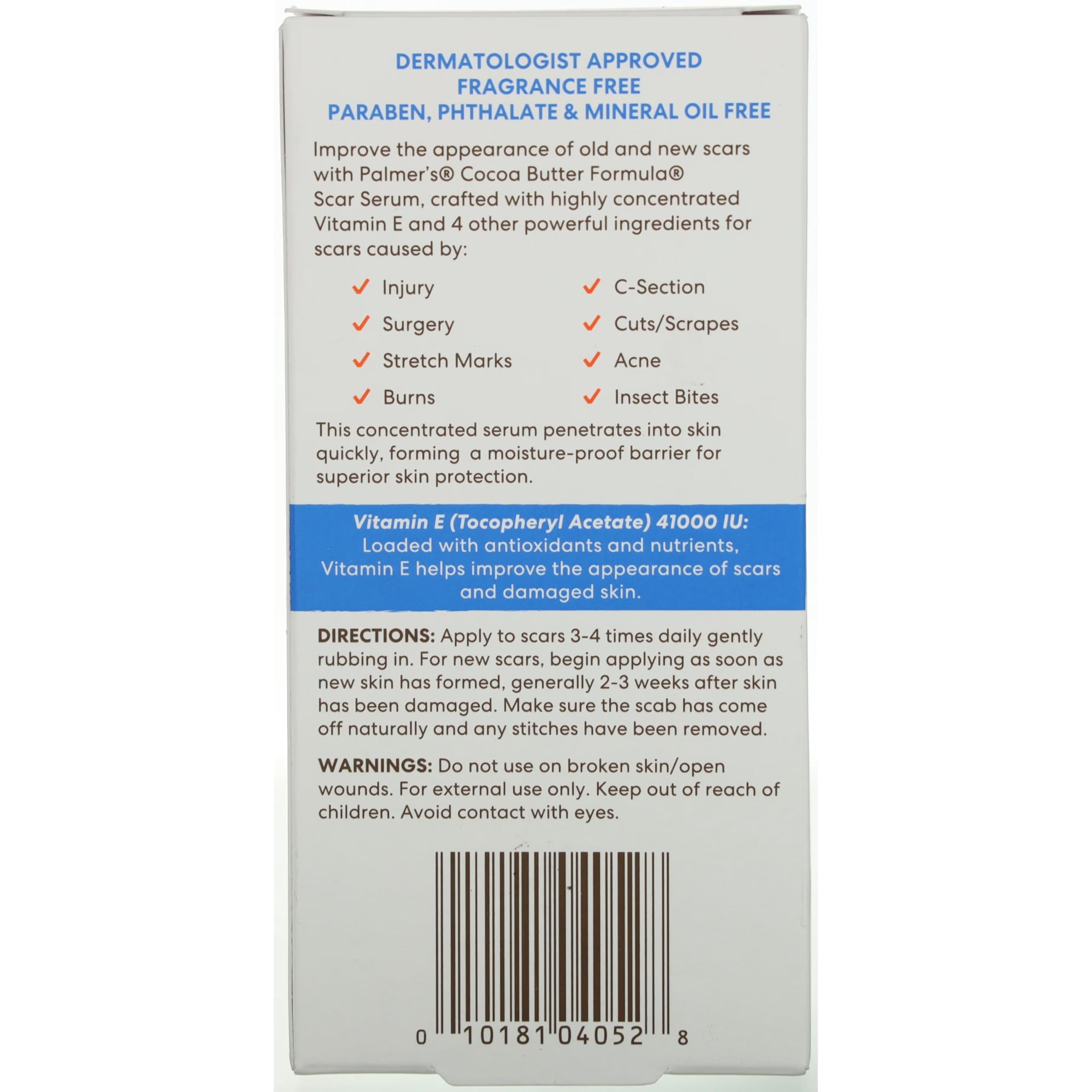 Palmer's Routine – utilisation quotidienne du sérum de 30 ml.