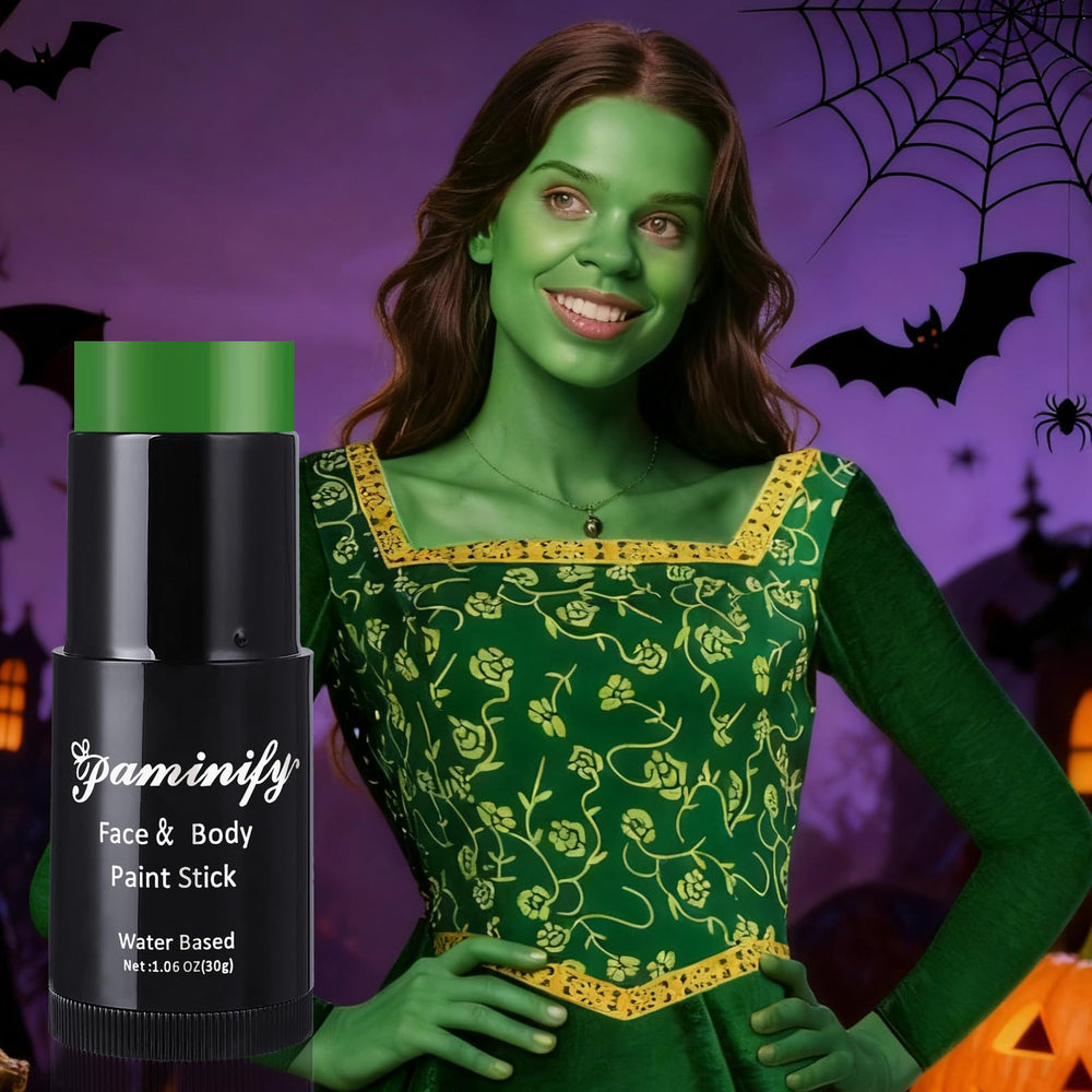 Paminify baton-maquillage vert camouflage, Halloween réaliste et durable.