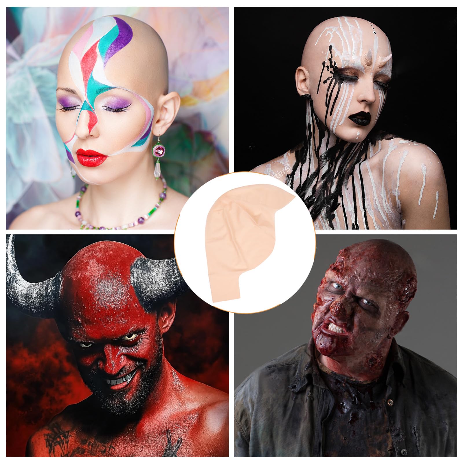 Paminify cosplay théâtre, effet cap chauve convaincant pour costumes.