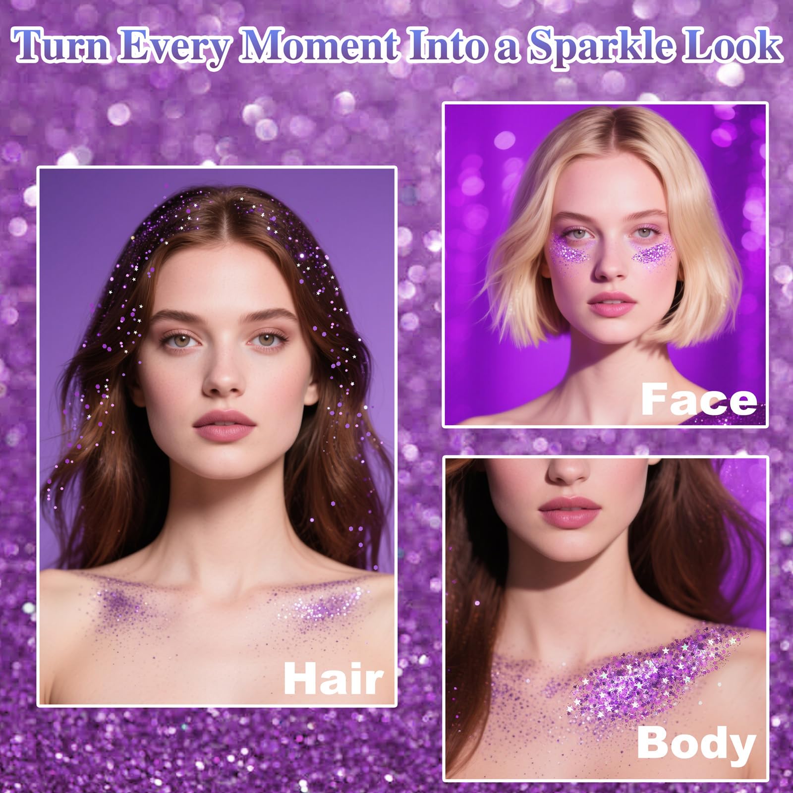 Paminify Glitter waterproof à longue tenue pour festival.