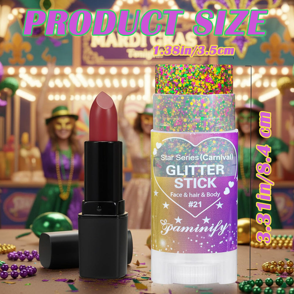 Stylo paillettes Mardi Gras compact et portable dans la poche