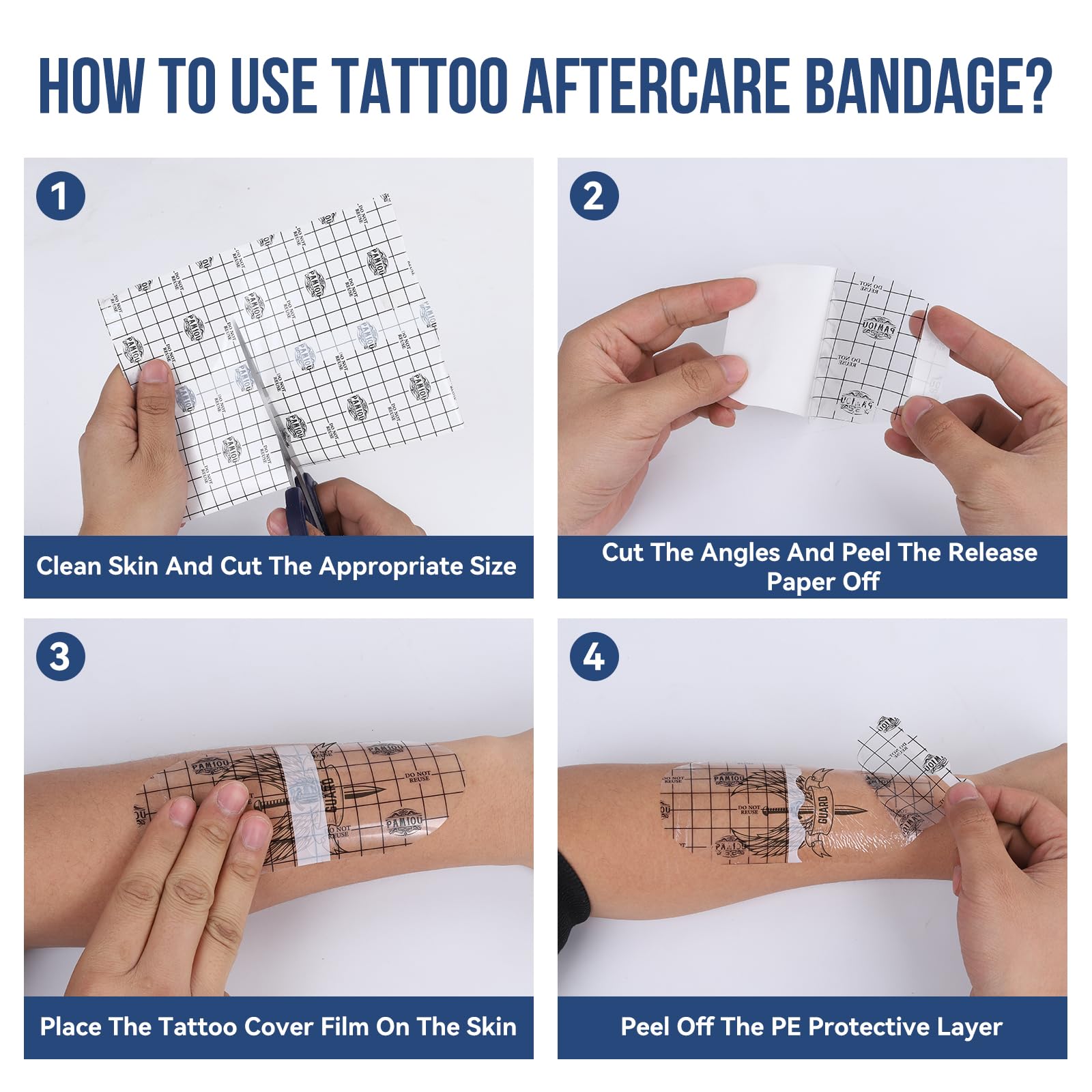 Pamiou film pour découpe facile : pose rapide sur tatouages.