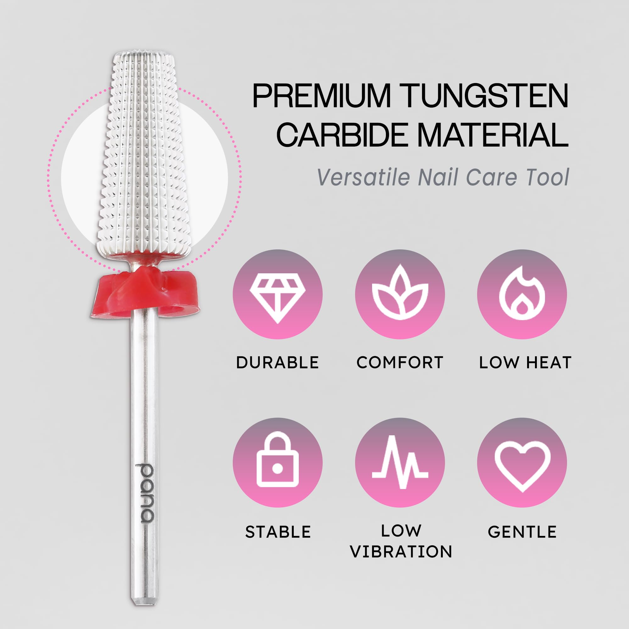 PANA Nail Carbide 5 en 1, tige 3-32 compatible avec la plupart des machines.