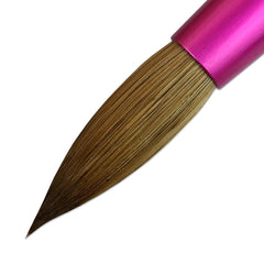 PANA pinceau avec ferrule rose, détail esthétique distinctif.