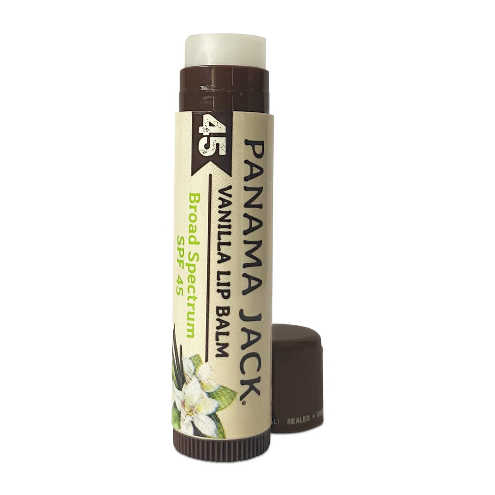Application rapide et facile avec le baume Panama Jack SPF45.