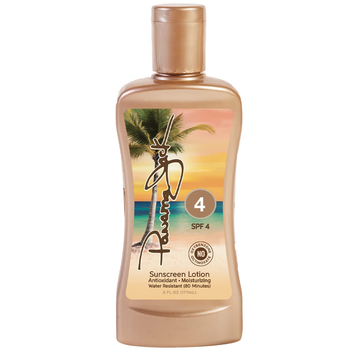 Panama Jack Lotion bronzante SPF4 – bouteille pour bronzer légèrement.
