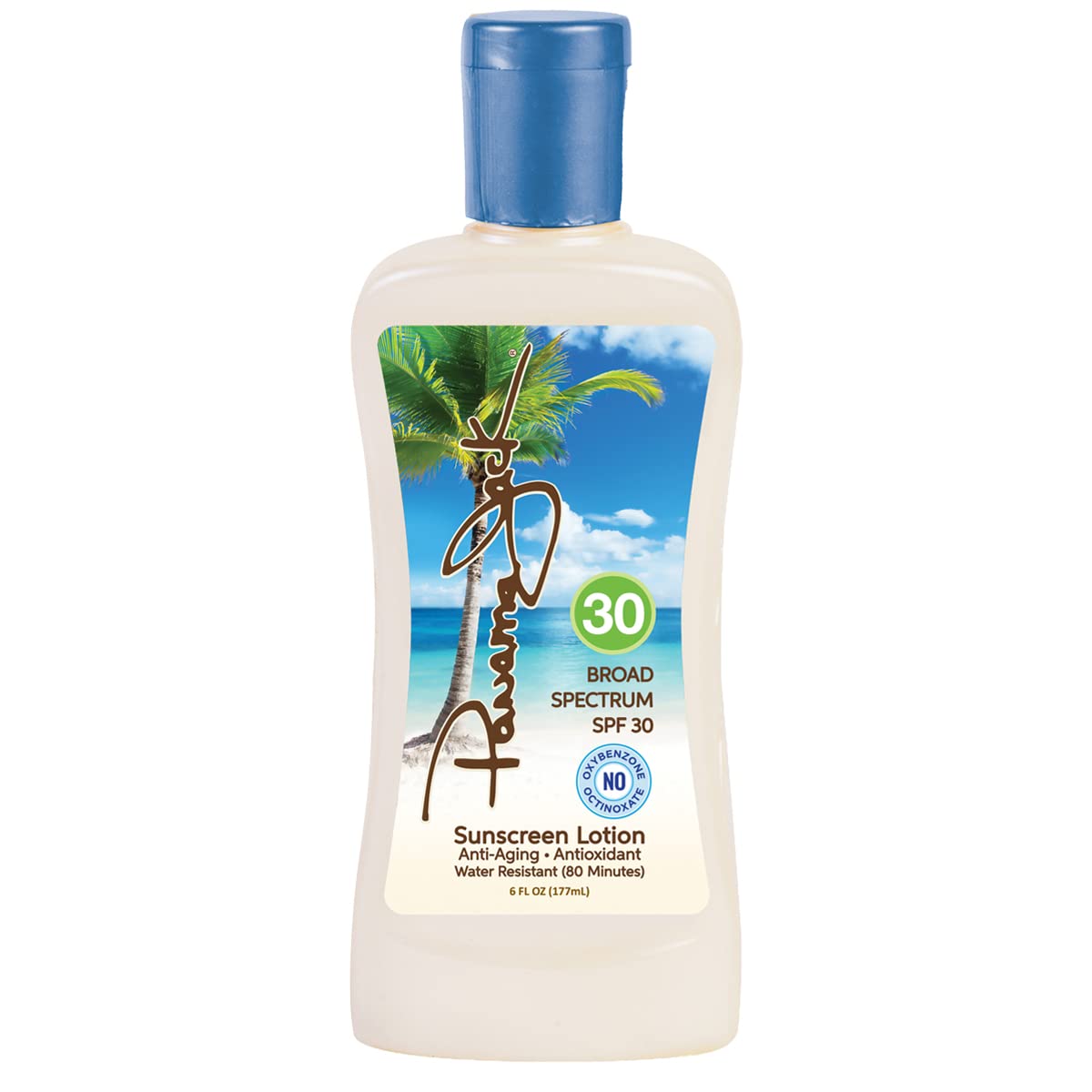 Panama Jack Lotion solaire SPF30 – bouteille pratique pour la plage et les activités extérieures.