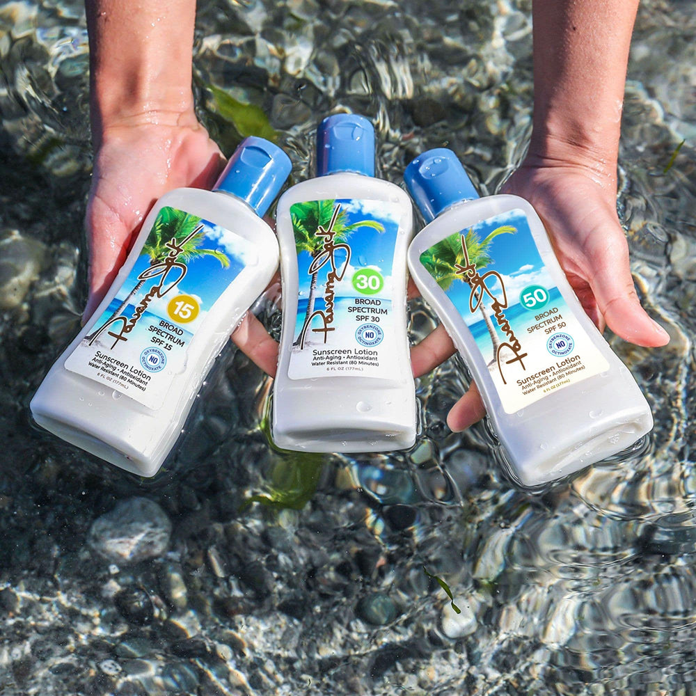 Panama Jack Lotion solaire – format voyage compact, pratique.