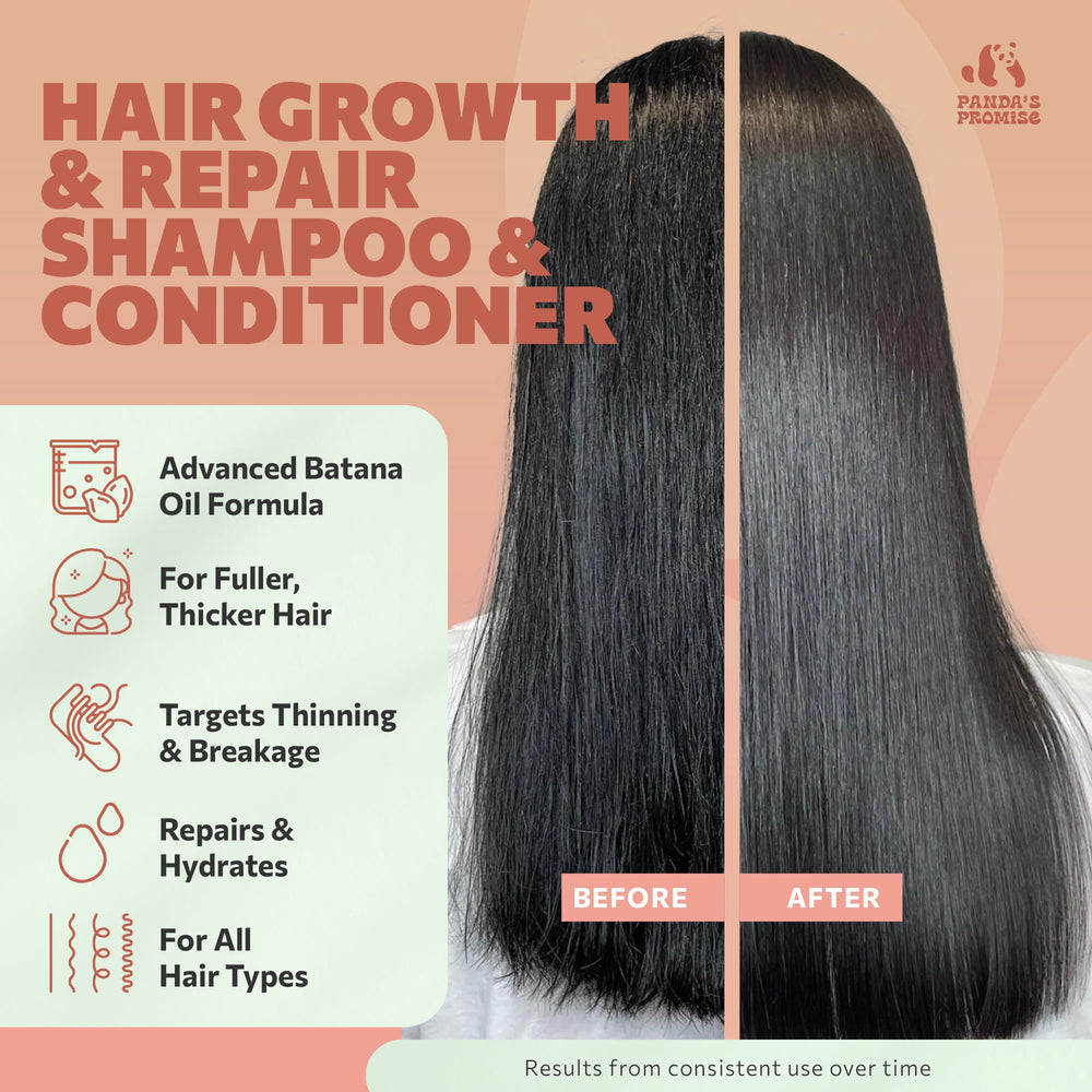 Après-shampoing Panda's Promise en flacon, douceur et brillance grâce au batana.