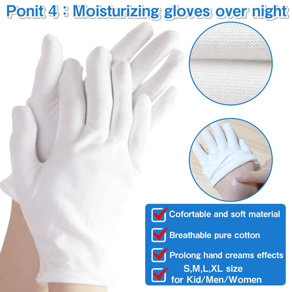 Gants PangtiKu coton blanc absorption légère de la transpiration.