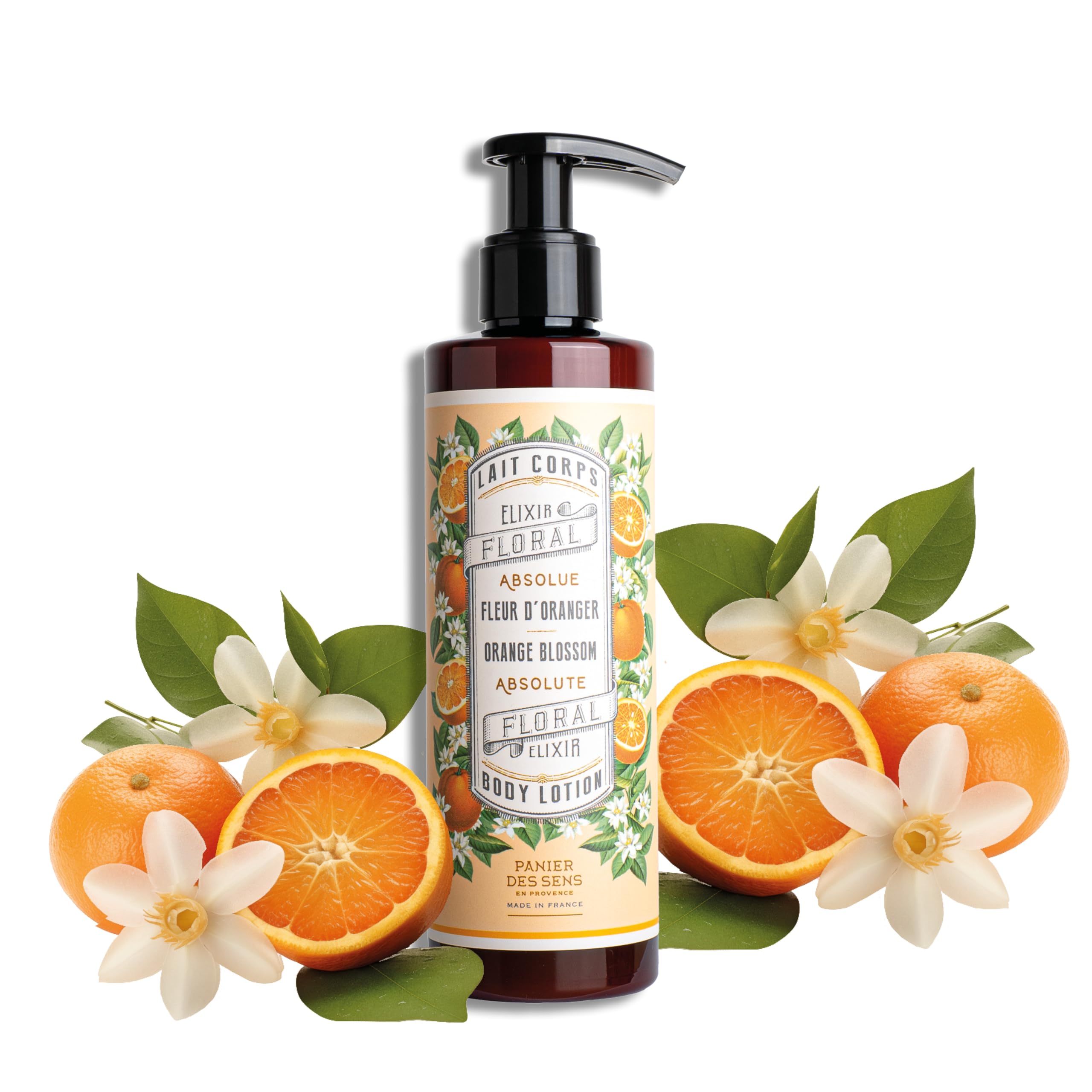 Panier des Sens – bouteille de lotion fluide pour mains et corps, hydratation rapide.