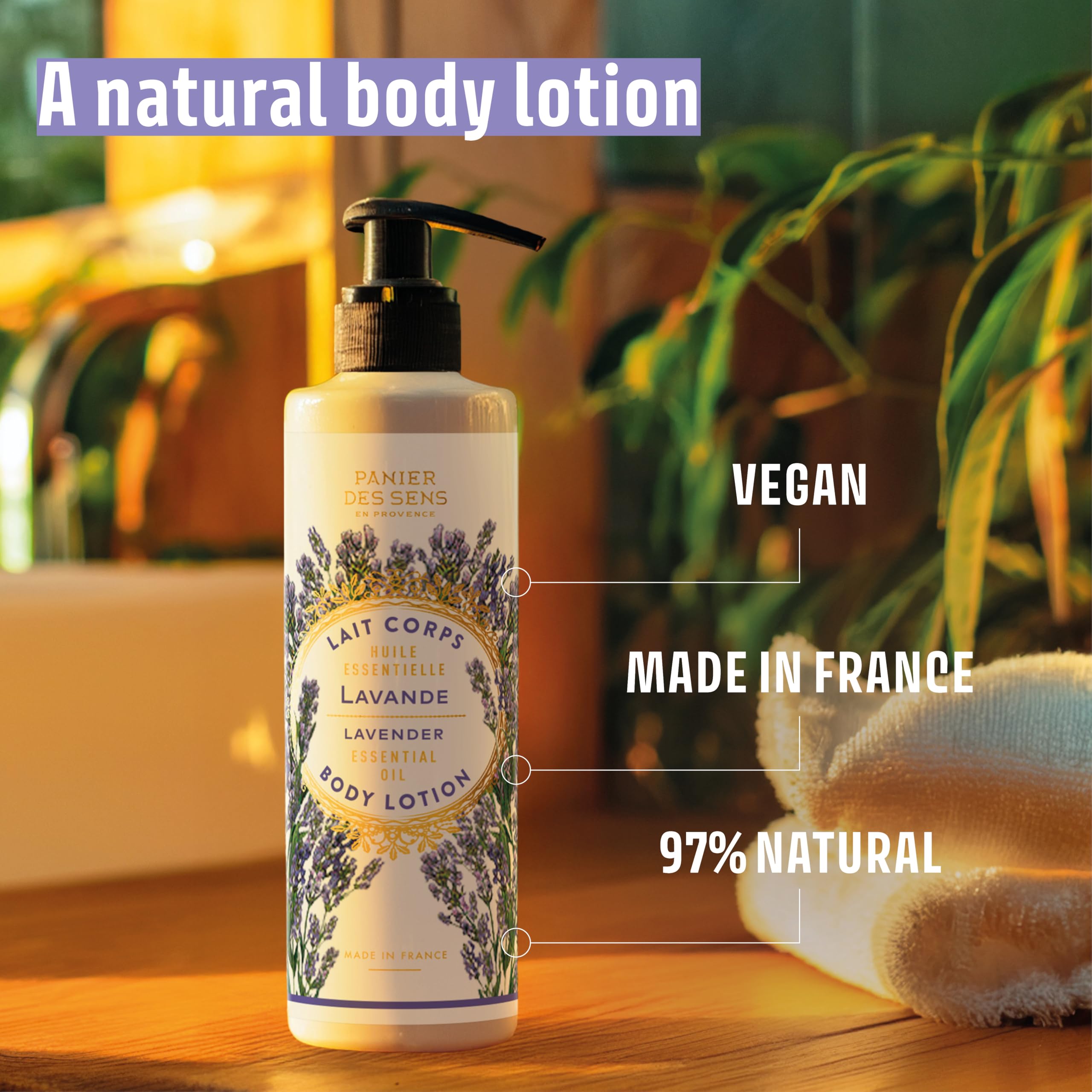 Panier des Sens – Parfum lavande relaxant pour une routine apaisante.