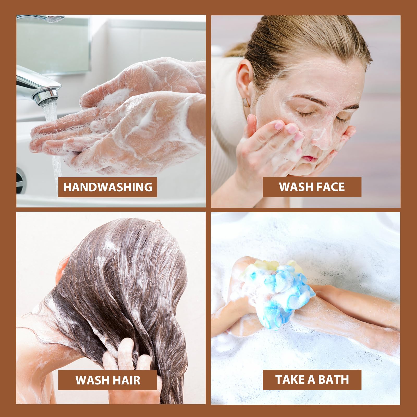 Savon-shampoing solide Panmall Fallopia Multiflora, barre épaisse adaptée cheveux noirs et épais.