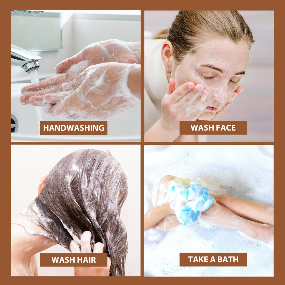Savon-shampoing solide Panmall Fallopia Multiflora, barre épaisse adaptée cheveux noirs et épais.