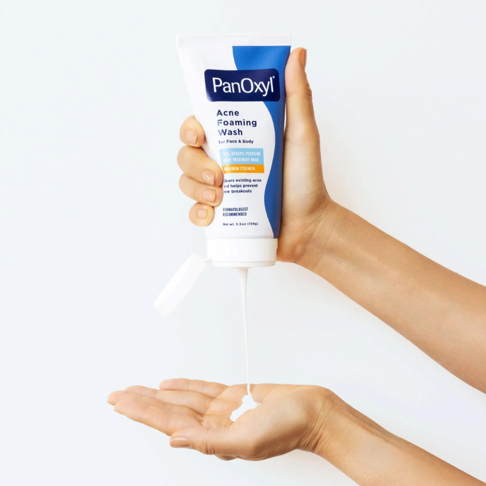 PanOxyl emballage nouveau, lavage moussant pour peau sensible