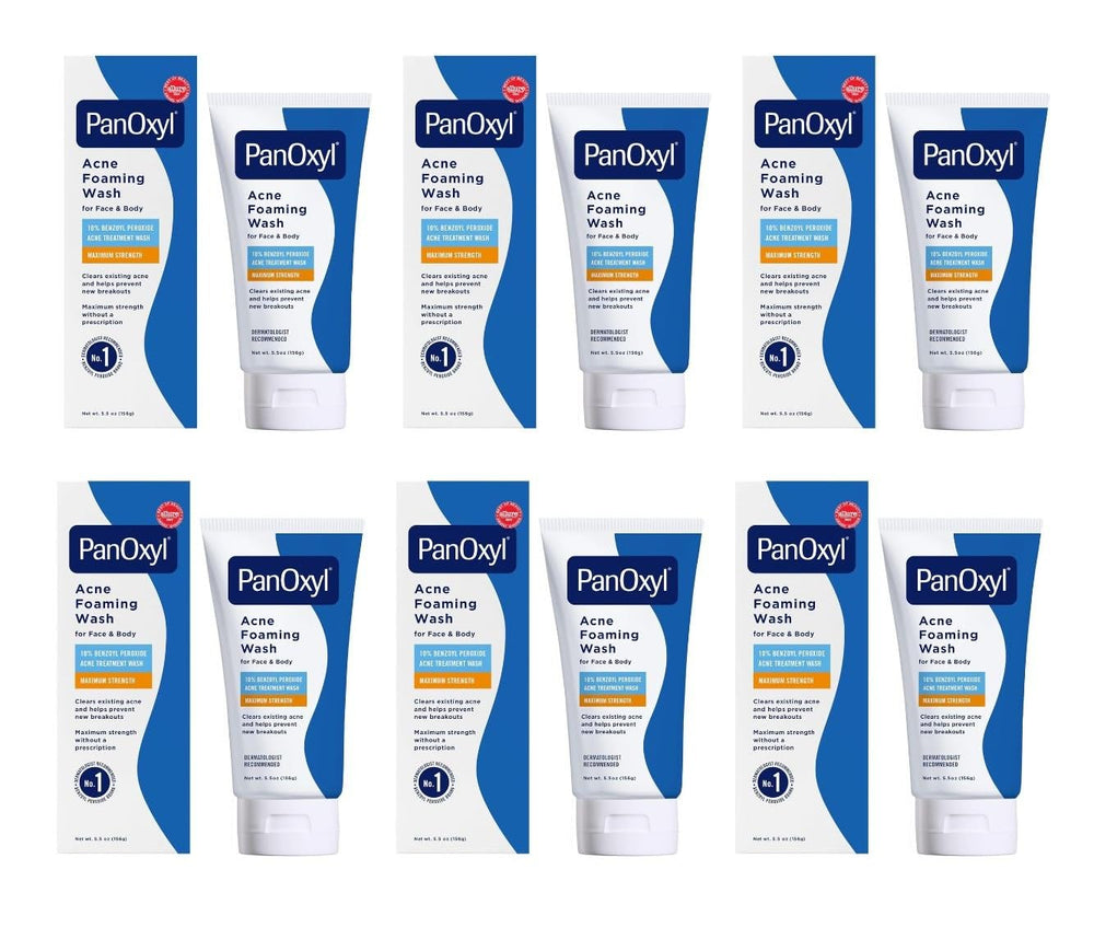 PanOxyl lavage moussant anti-imperfections, ensemble de 6 pour une routine quotidienne douce