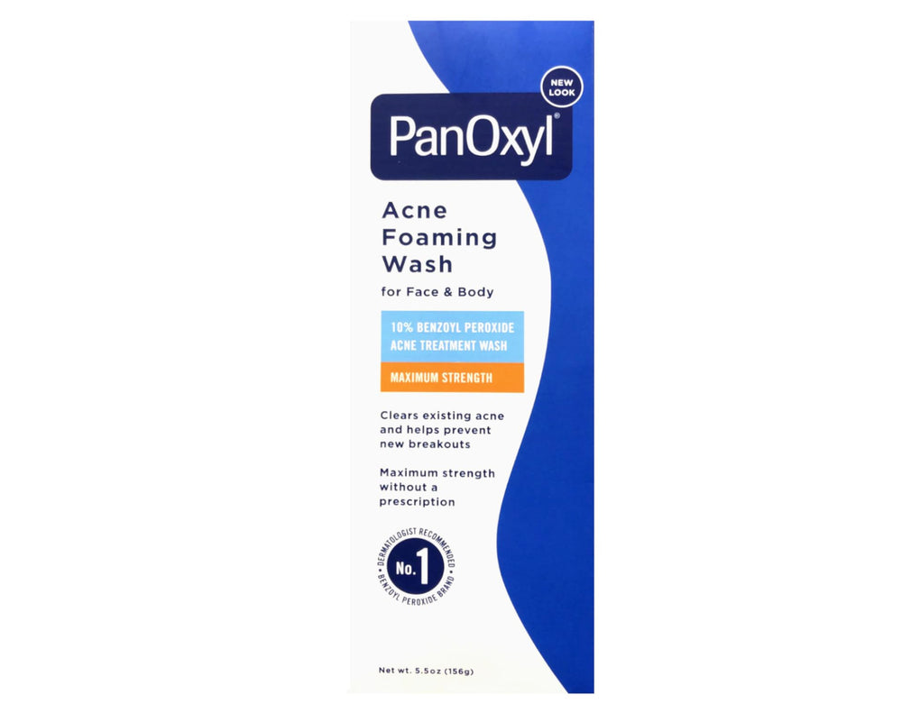 PanOxyl lot double nettoyant moussant 10%, pratique pour routine anti-acné