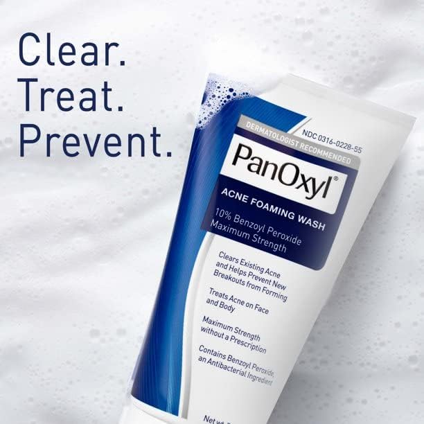 PanOxyl soin moussant, étape rapide pour la routine du matin et du soir.