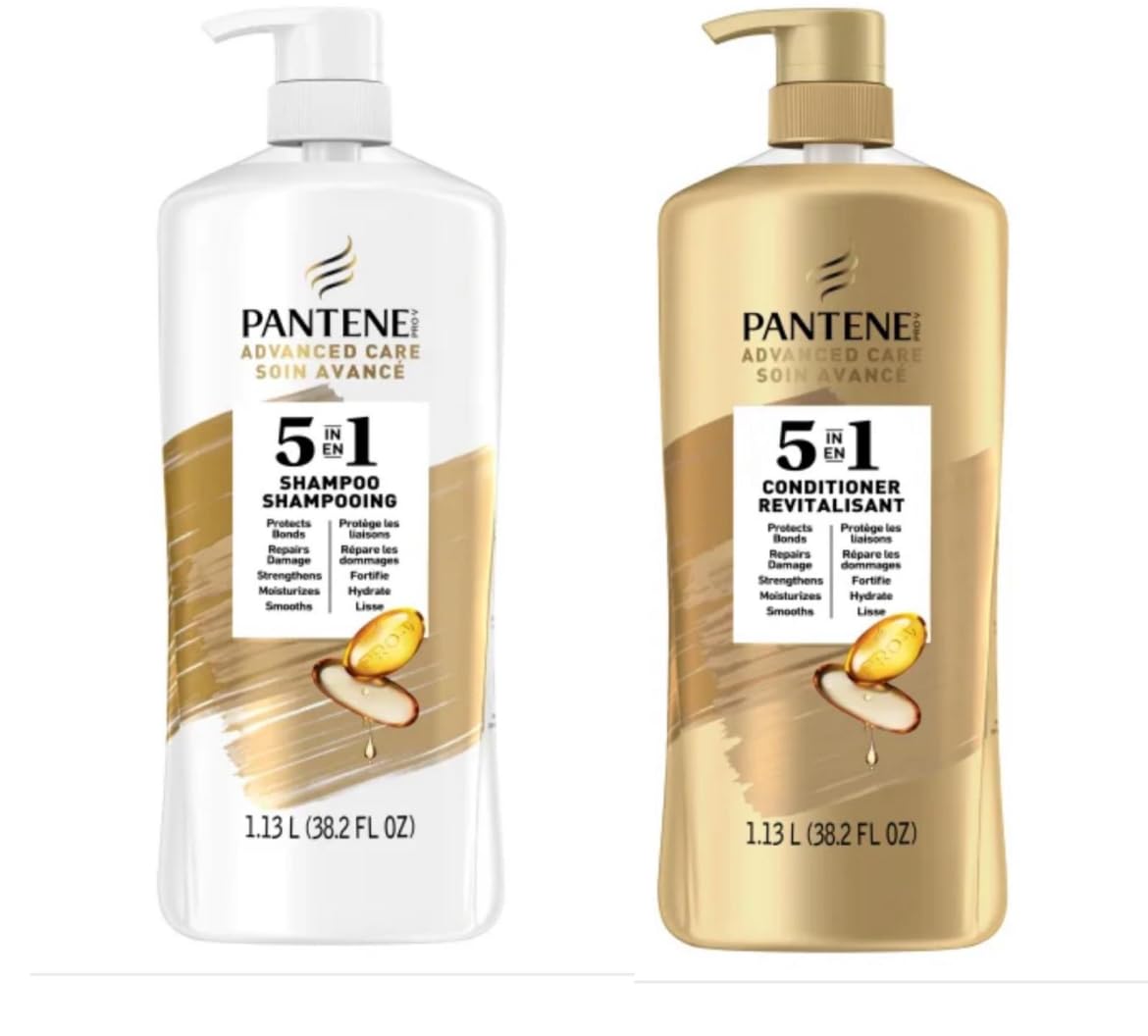 Pantene Advanced Care, bouteille 5-en-1, soin hydratant et fortifiant.