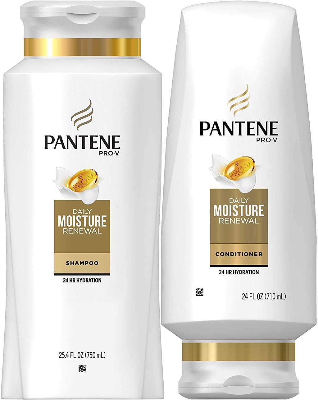 Pack Pantene shampoing hydratant et après-shampoing sans silicone, douceur durable.