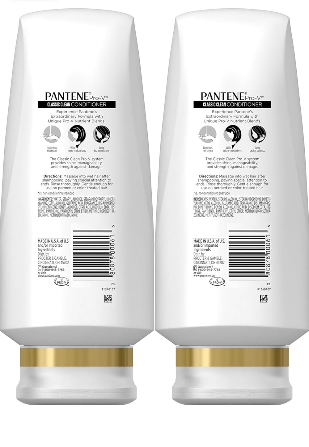 Texture crèmeuse du Pantene Classic Clean Conditioner prête à l’application douce.