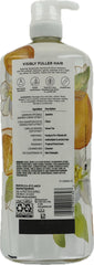 Pantene Essential Botanicals Jasmine & Citrus shampoo pour demonstrates refreshing scent and clean rinse.
