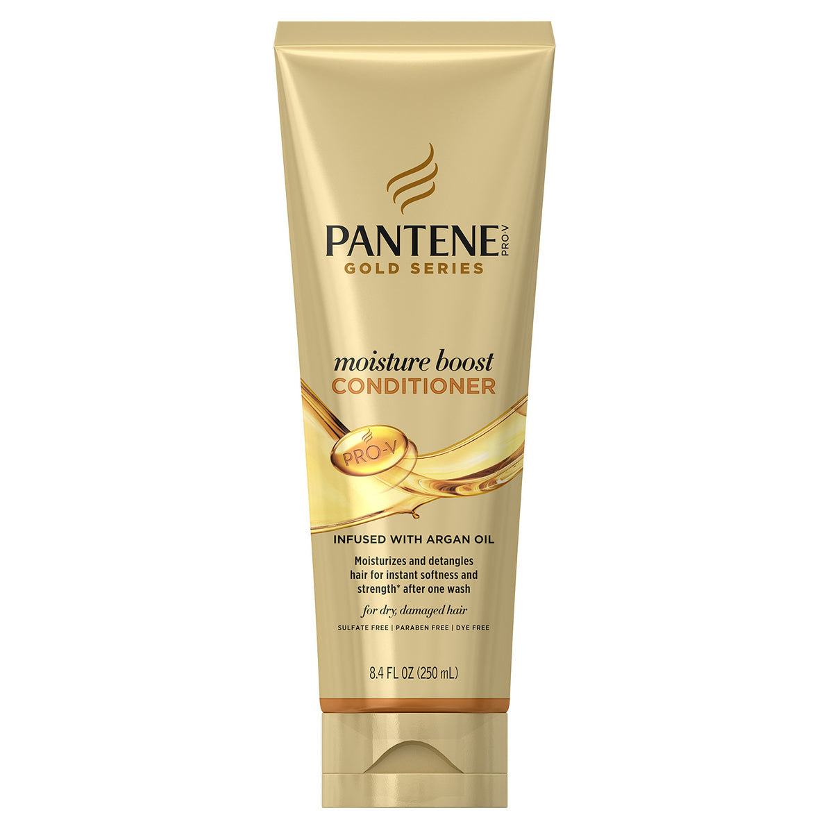 Pantene Gold Series Moisture Boost Conditioner bouteille, douceur instantanée et brillance naturelle