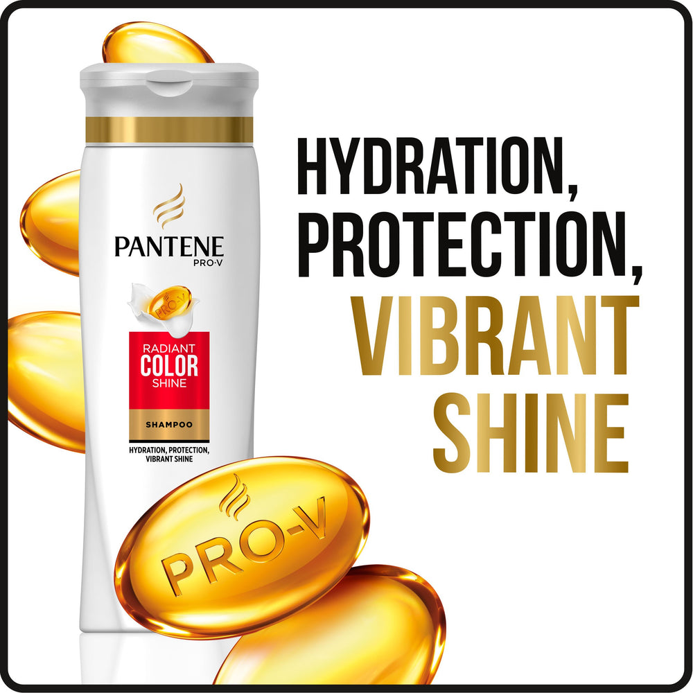 Pantene Hydratation Pro-V cheveux en bouteille, cheveux plus souples et brillants.