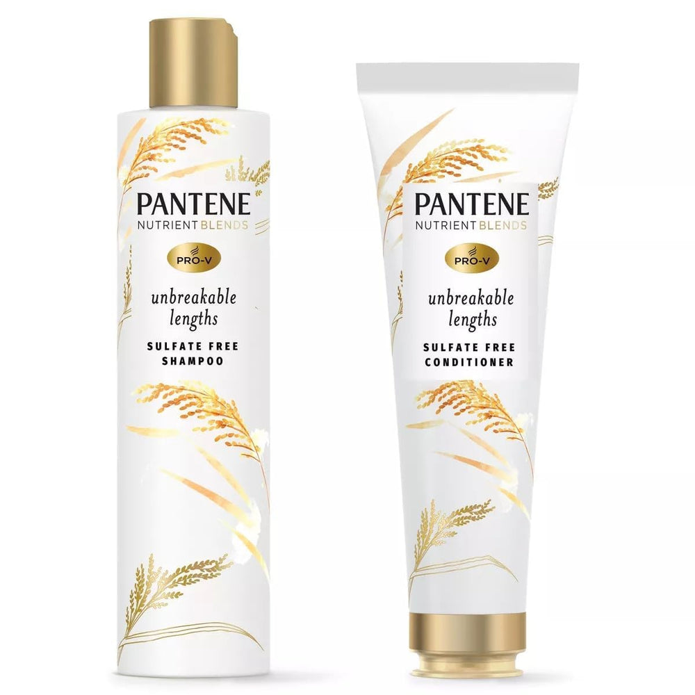 Pantene Longueurs Inebranlables Shampooing – flacon, cheveux hydratés et renforcés.