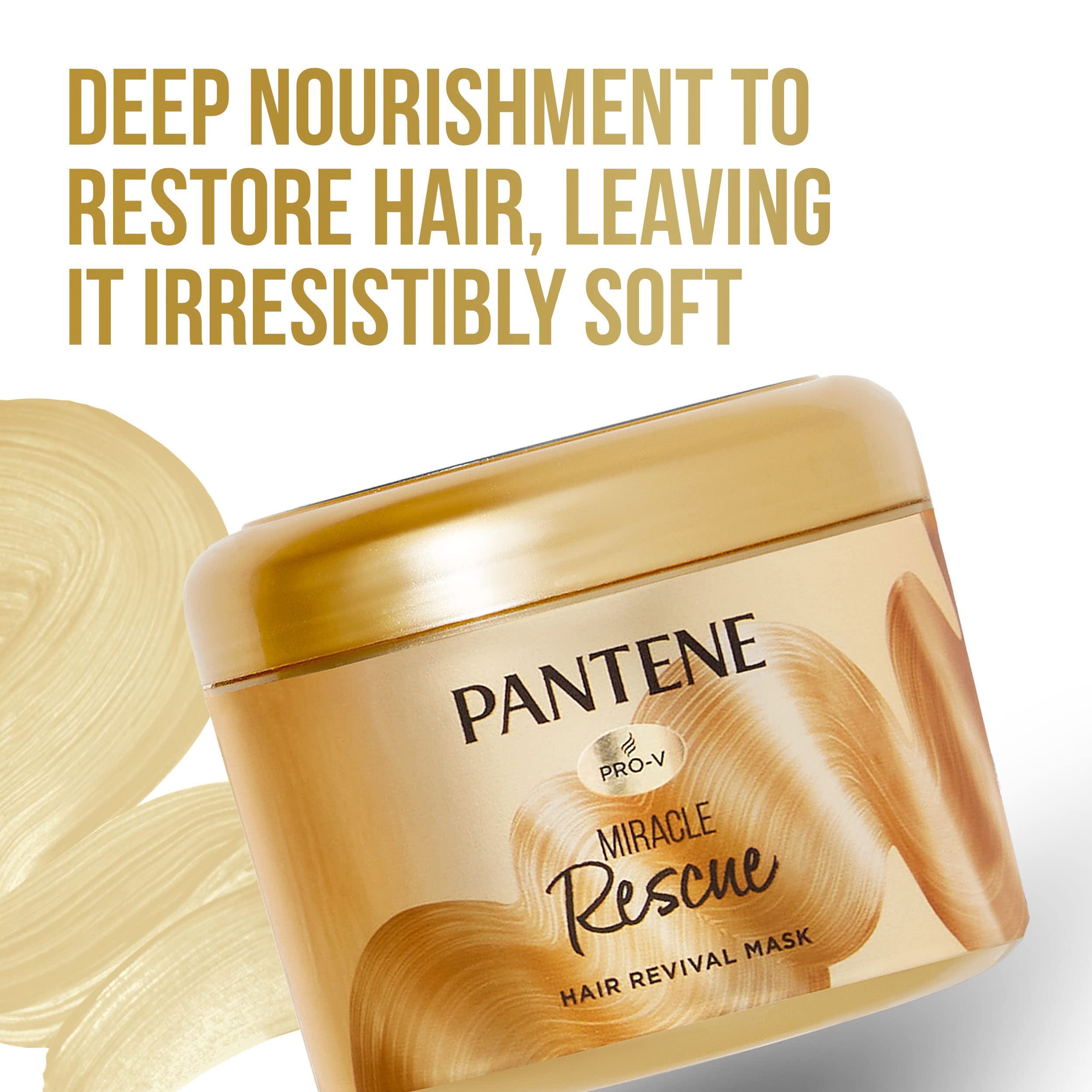 Pantene Masque Cheveux – rinçage laisse cheveux doux et soyeux.