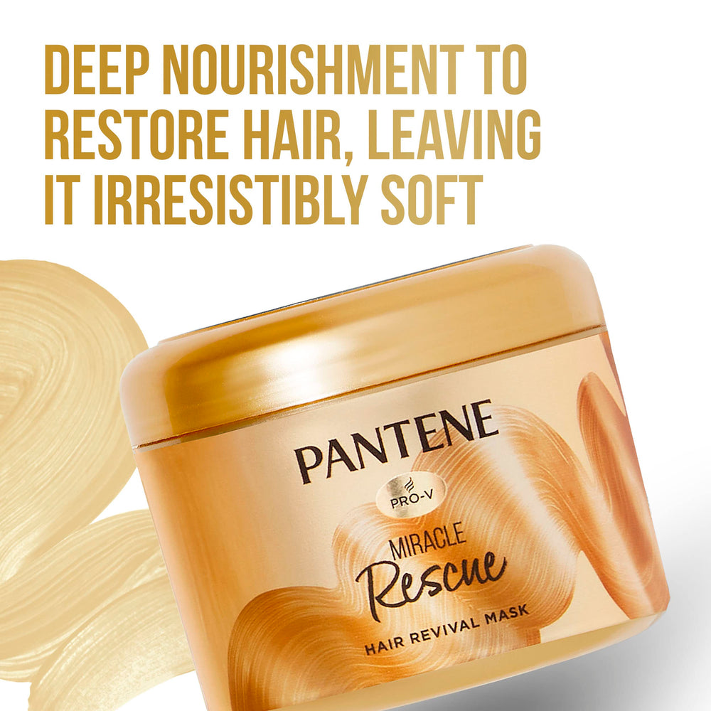 Pantene Masque Cheveux – rinçage laisse cheveux doux et soyeux.