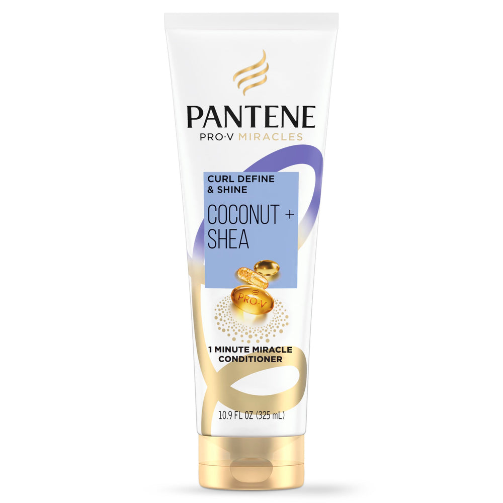 Pantene Miracles Curl Define & Shine : bouteille lumineuse promet des boucles définies et brillantes.