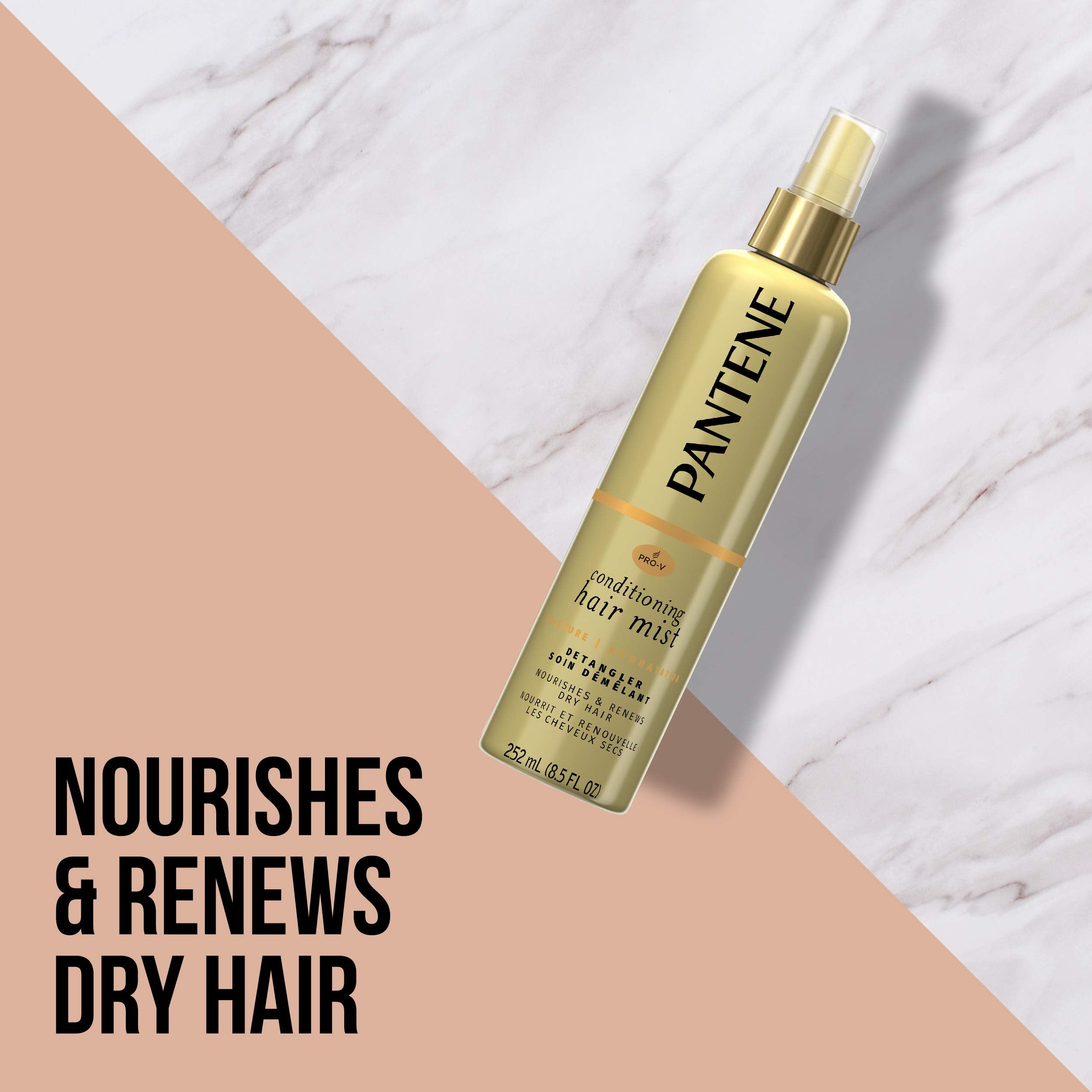 Pantene Nutrient Boost Moisture Mist hair detangled soft finish