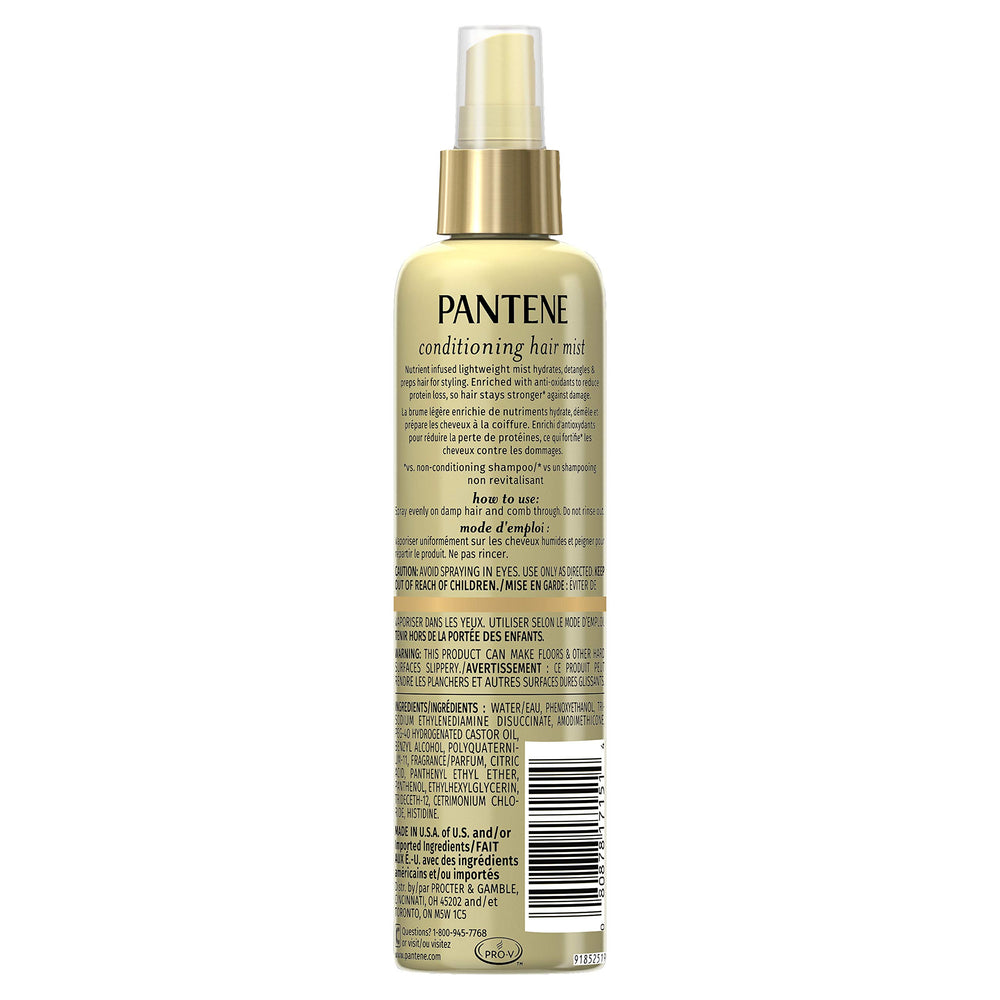 Pantene Nutrient Boost Moisture Mist detangler spray application aids easy styling