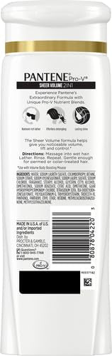 Cheveux lisses et brillants après Pantene Pro-V 2 en 1.