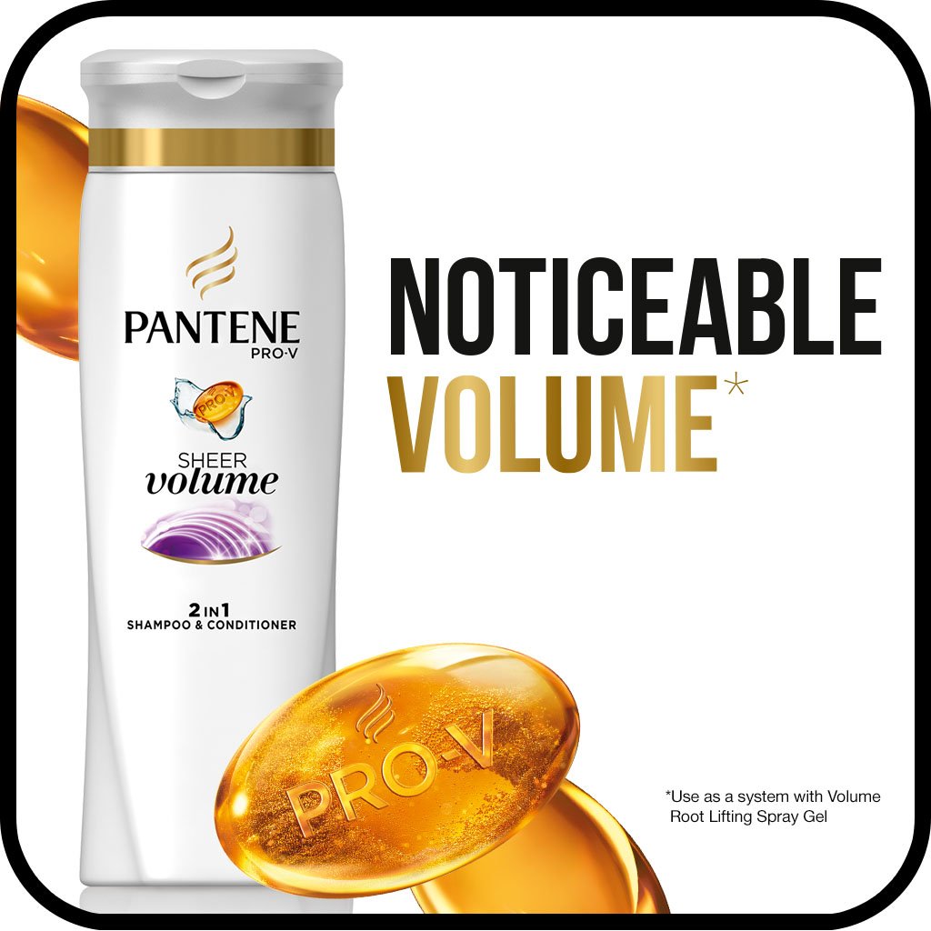 Contrôle et démêlage facilités après shampooing 2 en 1 Pantene Pro-V.