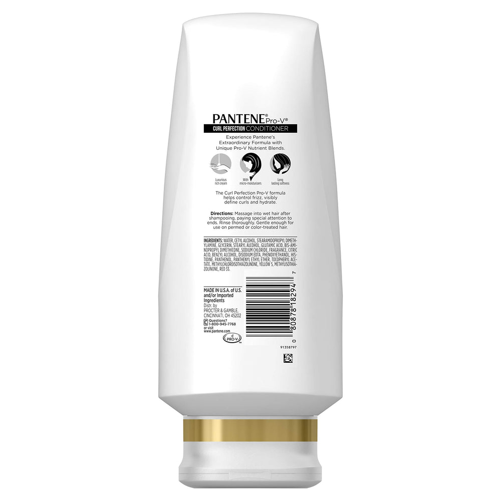 Pantene Pro-V Curl Perfection Conditioner – texture crème, application facile sur les boucles.